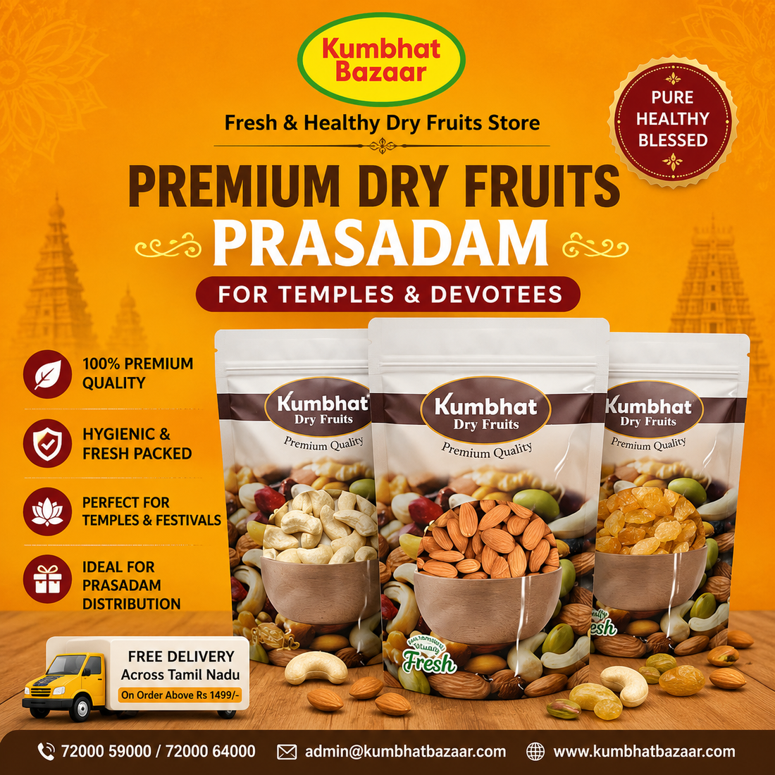 Temple Prasadam Dry Fruit Packs in Chennai: A Sacred Gift of Health, Tradition & Blessings