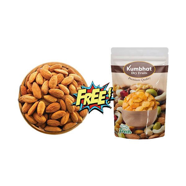 Almonds California Medium Size 1 kg  + 100GMKishmish Free