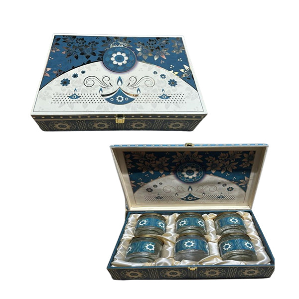 6 Glass Jars Dry Fruits Gift Box