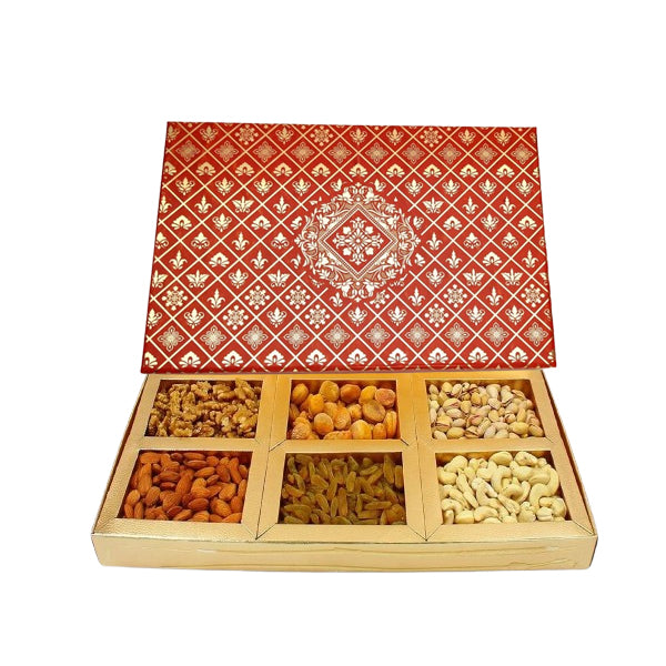 Red Designer Dryfruit Box
