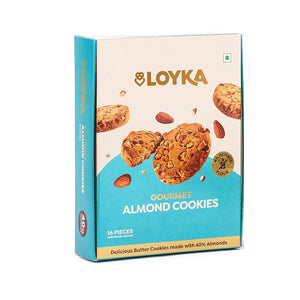 Almond Cookies (No Maida) 16 Pcs Box (Pack of 5)