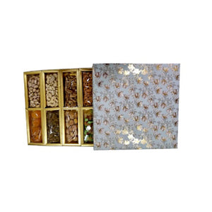 Cardboard Rectangular Dry Fruit Gift 8 in 1 Pack