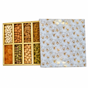 Cardboard Rectangular Dry Fruit Gift 8 in 1 Pack