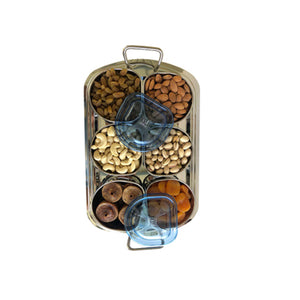 Dry Fruits Gift Box  (with Stainless Steel Tray) 6 IN 1