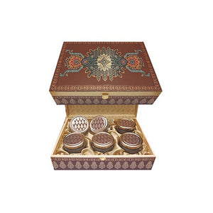 Dry Fruits Gift Box With 6 Glass Jars