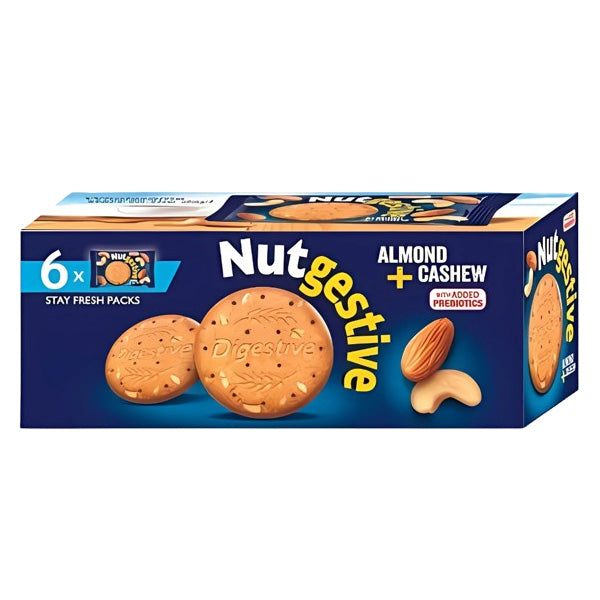 Nutgestive Biscuits with Almond, Cashew & Added prebiotics 480 gm (Pack of 5)