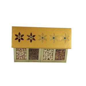 Yellow ,Purple Dry Fruits Gift Box