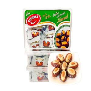 Capilona Almonds Dates 250g| Premium Almond-Filled Date | Almond Dates Chocolate