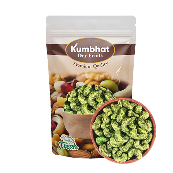 Dried Green Chilli Cashews | Premium Spicy Snack | Roasted & Seasoned Cashew | Healthy Protein-Rich Treat