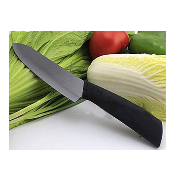 Kitchen knife with black ceramic