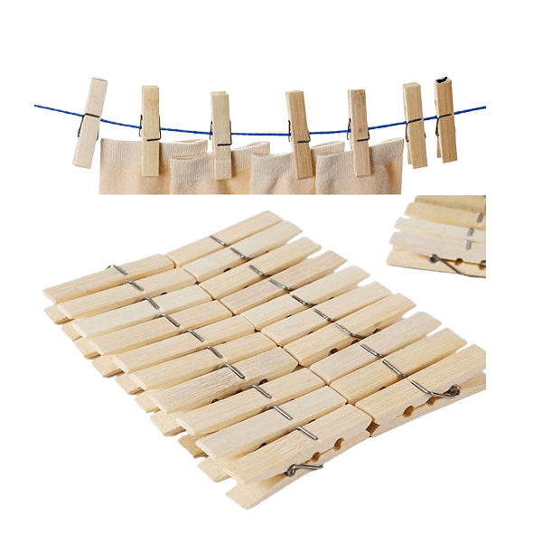 Wood Clips for Wall Hanging Pictures 20 Pc( Pack of 3)