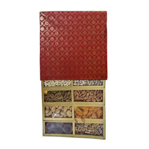 Cardboard Rectangular Dry Fruit Gift 8 in 1 Pack
