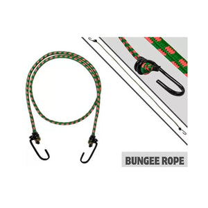 Strong & Flexible Elastic Rope with Hooks (Length: 2.8 m, Diameter: 8 mm) ( Pack of 3)