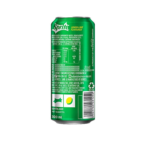 Sprite Lemon-Lime Flavoured Cold Drink 330ml