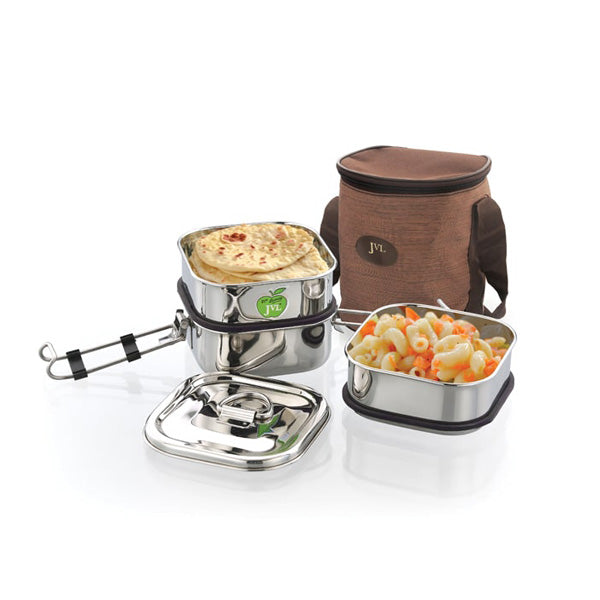 Square Leak Proof Lunch Box (Triple)