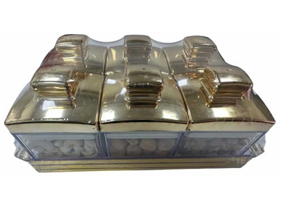 Golden Dry Fruits Trays