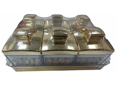 Golden Dry Fruits Trays