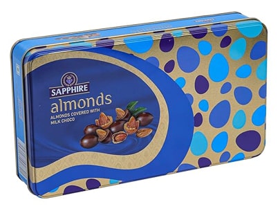 Sapphire Chocolate Coated Nuts, Almonds, 175g