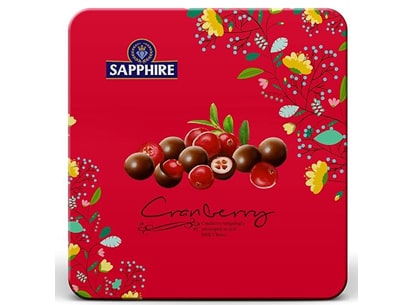 Sapphire Chocolate Coated Nuts- Cranberry, 200g | Chocolates Gift Pack for Christmas | Chocolate Nuts Gift Hampers