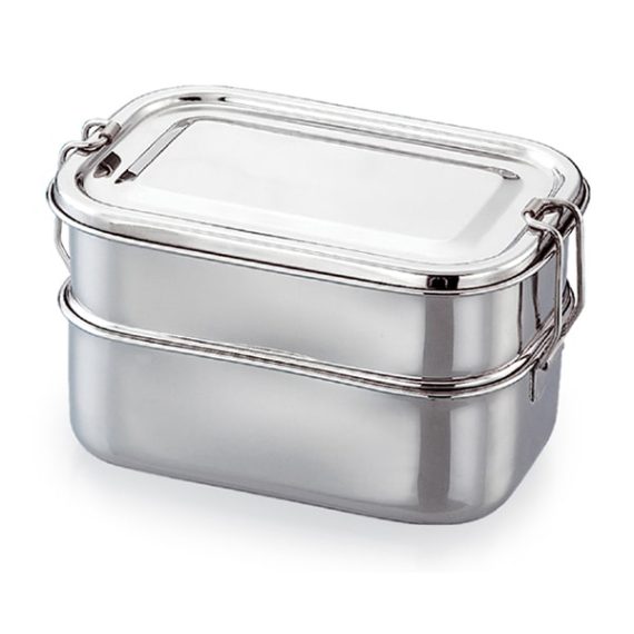 Rectangular Lunch Box With Steel Plate