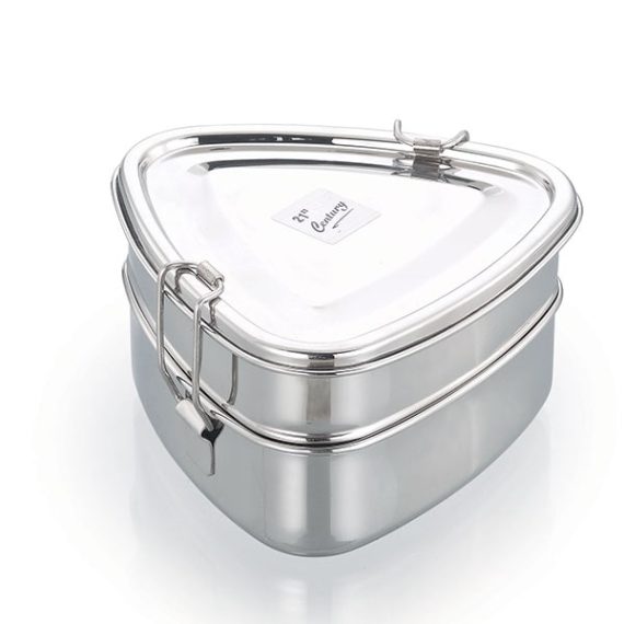 Triangle Lunch Box With Steel Container