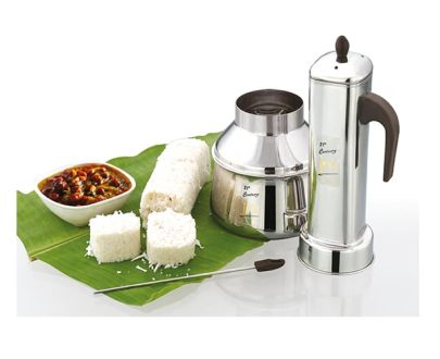 JVL Stainless Steel Square Puttu Maker Full Set