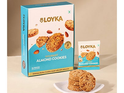 Almond Cookies (No Maida) 16 Pcs Box